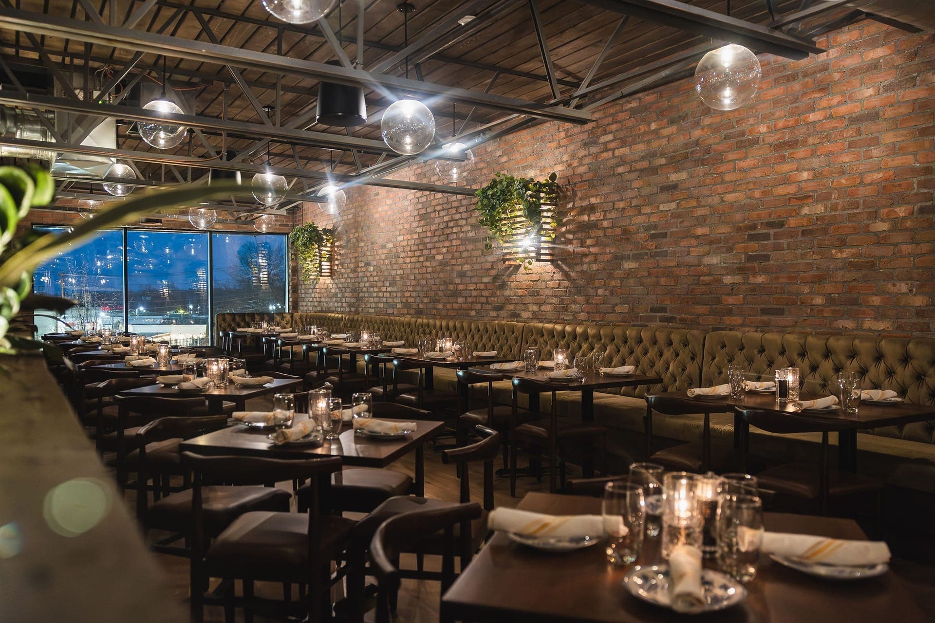 Elegant private dining setup at Mercato